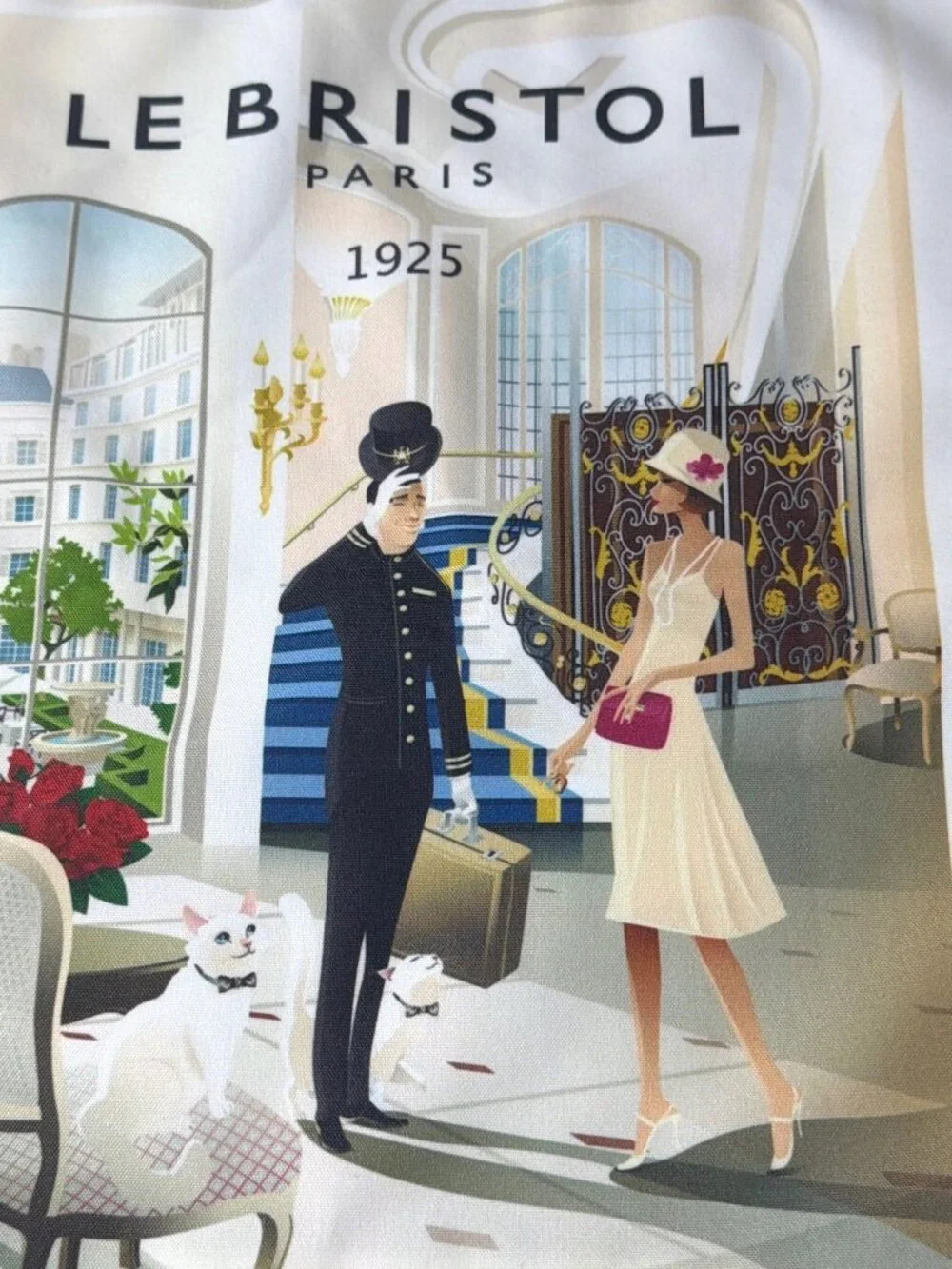 Paris Luxury Hotel Fabric Tote Bag Art Deco Limited Edition Travel Souvenir NWOT - Picture 2 of 12